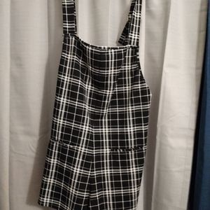 Black and white overalls